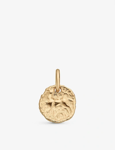 Monica Vinader Gold Plated Vermeil Silver Siren Small Coin Pendant Charm