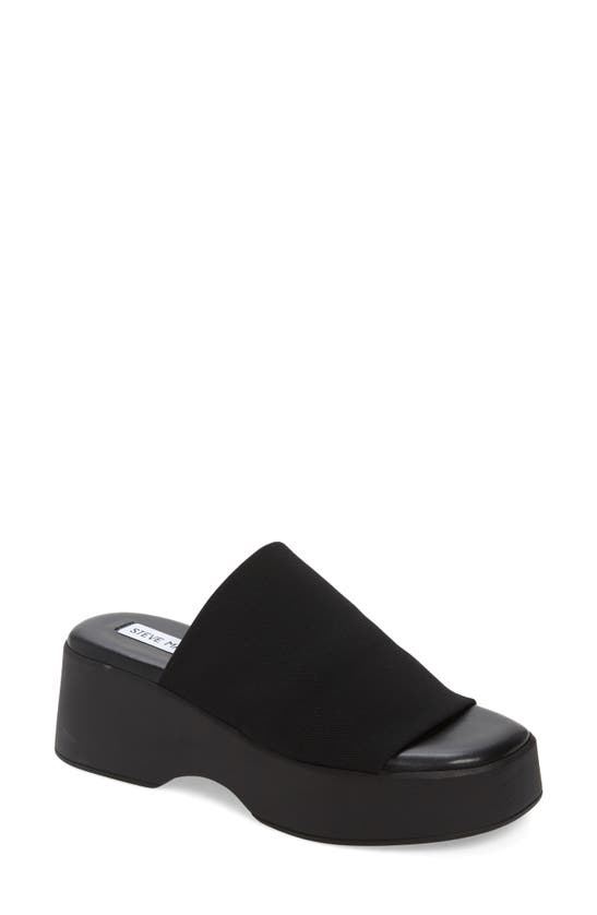 steve madden slinky platform sandals black