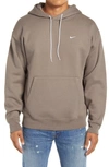 Nike Hooded Sweatshirt In Olive Grey