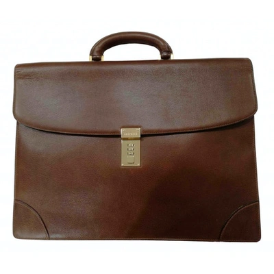 Pre-owned Valextra Leather Bag In Brown
