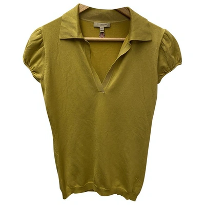 Pre-owned Burberry Silk Top In Yellow