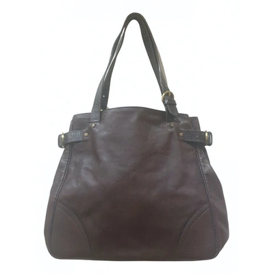Pre-owned Max Mara Leather Handbag In Brown