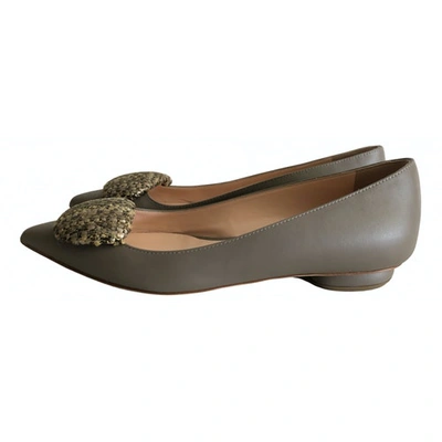 Pre-owned Rupert Sanderson Leather Ballet Flats In Brown