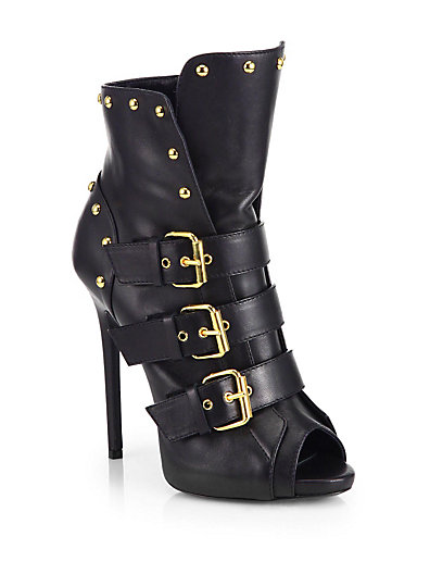 studded toe ankle boots