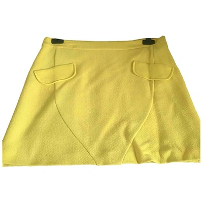 Pre-owned Moschino Cheap And Chic Wool Mini Skirt In Yellow