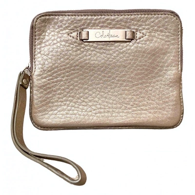Pre-owned Cole Haan Leather Clutch Bag In Metallic
