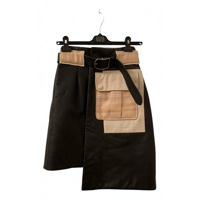 Pre-owned Acne Studios Leather Skirt In Black