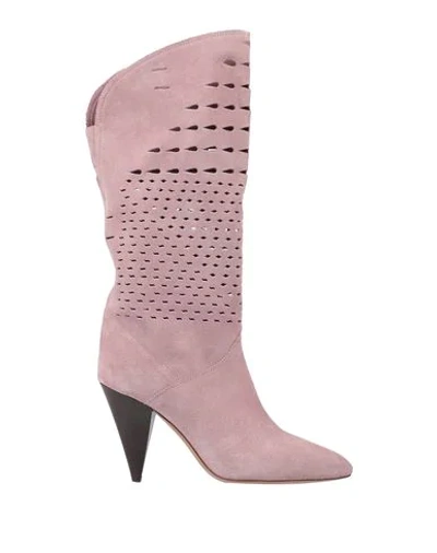 Isabel Marant Ankle Boots In Pastel Pink