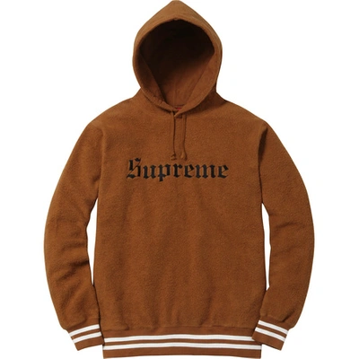 Pre-owned Supreme  Reverse Fleece Hooded Sweatshirt Copper