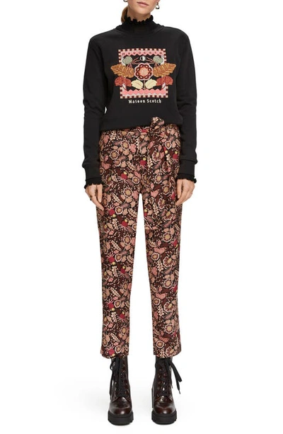 Scotch & Soda Belted Mid-rise Printed Pants In Combo A