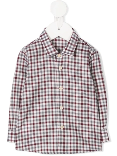 Il Gufo Babies' Check Long-sleeved Shirt (3-24 Months) In Red