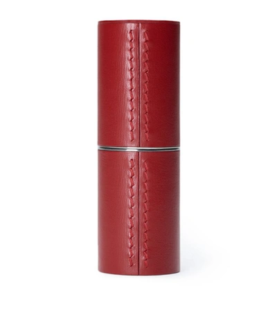 La Bouche Rouge Refillable Fine Leather Lipstick Case In Red