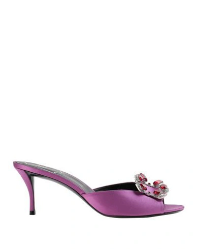 Roger Vivier Sandals In Mauve