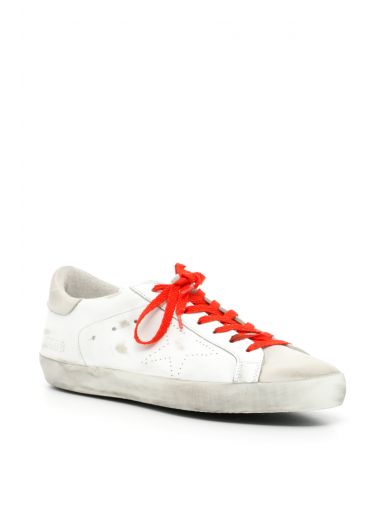 Golden Goose Superstar Sneakers In White Skate/red Lace|beige | ModeSens