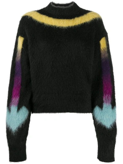 Off-white Black & Multicolor Alpaca Sweater