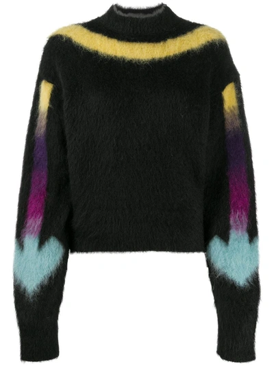 Off-white Kntit Fuzzy Knitwear In Black Wool