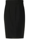Moschino Stretch Viscose Pencil Skirt In Black