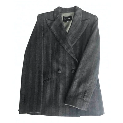 Pre-owned Giorgio Armani Wool Jacket In Grey
