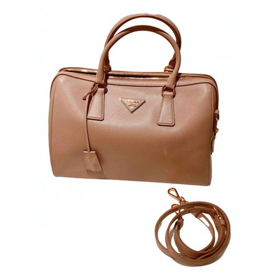Pre-owned Prada Saffiano  Leather Handbag In Pink
