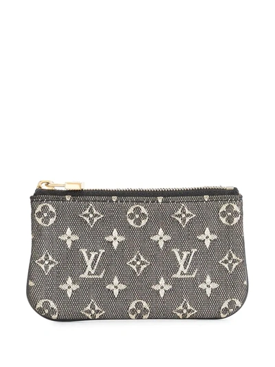 Pre-owned Louis Vuitton 2005  Pochette Cles Coin Purse In Grey
