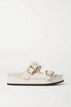 3.1 Phillip Lim / フィリップ リム + Space For Giants Freida Croc-effect Leather Platform Sandals In Pale Grey