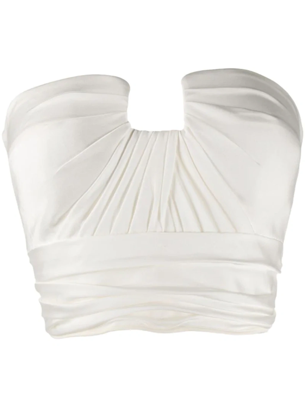 Tシャツ・カットソー ALEXANDER MCQUEEN Silk blend Bustier/Top Alexander McQueen - Hybrid Drape asymmetric cotton and