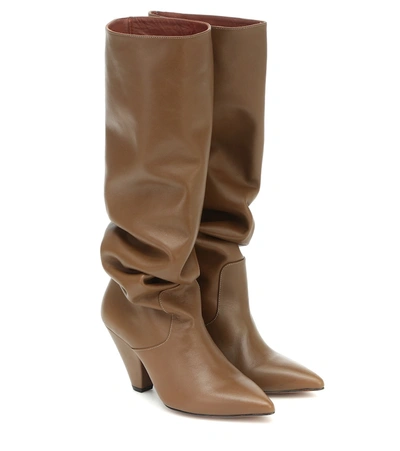 Souliers Martinez San Jose Knee-high Leather Boots In Brown