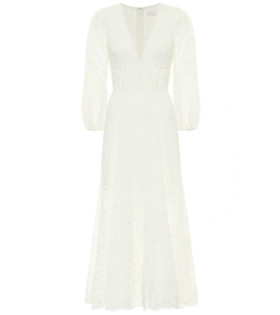 Jonathan Simkhai Lara White Guipure Lace Midi Dress