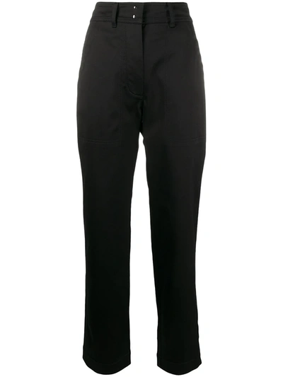 Tom Ford High-rise Straight-leg Satin Trousers In Black