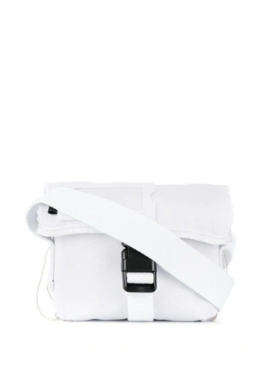 Acne Studios Raw Edged Shoulder Bag In White