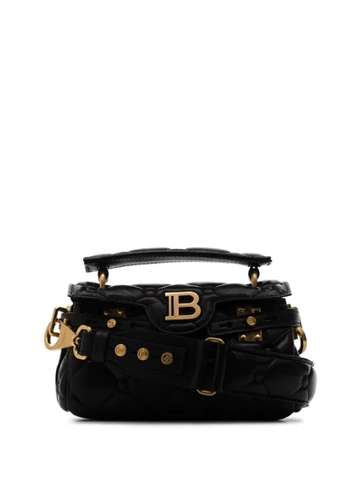 Balmain Black B-buzz 19 Leather Shoulder Bag