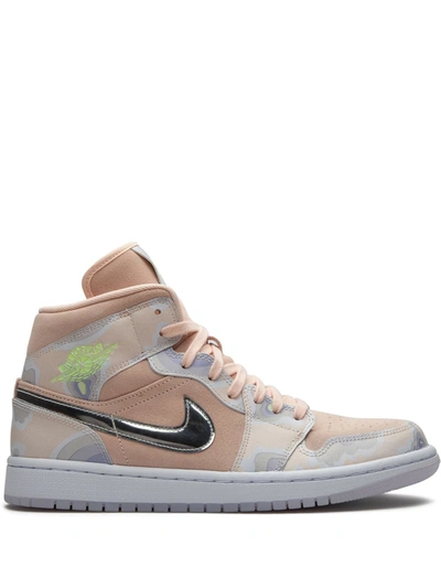 Jordan Air  1 Mid Se Trainers In Pink