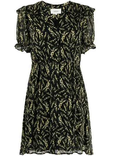 Ba&sh Matcha Floral-print Dress In Black