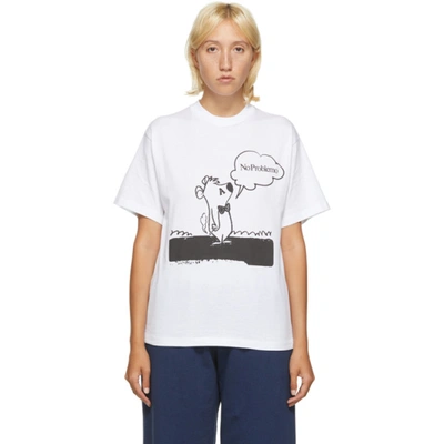 Aries Printed Cotton-jersey T-shirt In Wht White