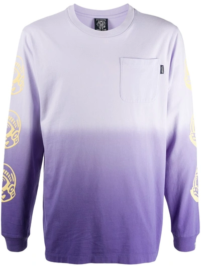 Billionaire Boys Club Logo-print Dégradé Cotton-jersey T-shirt In Purple