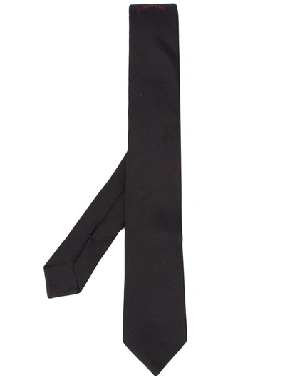 Givenchy 6cm Logo-embroidered Silk-twill Tie In Black