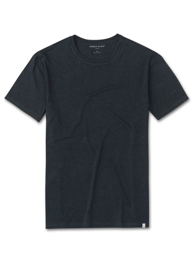 Derek Rose Men's T-shirt Marlowe Micro Modal Stretch Anthracite