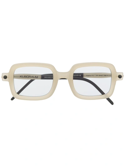 Kuboraum Square Frame Sunglasses In Neutrals