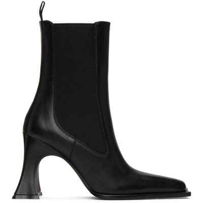 Acne Studios Sculptural Heel Ankle Boots In Black