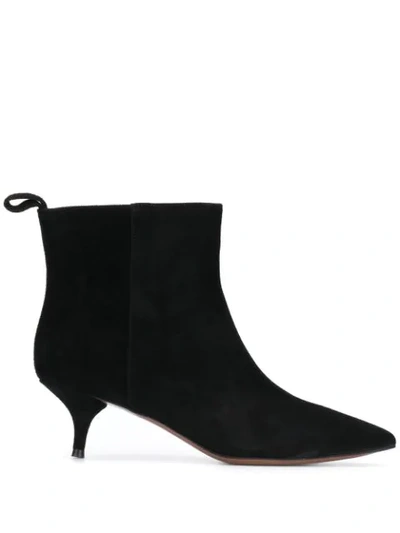 L'autre Chose Kitten-heel Ankle Boots In Black