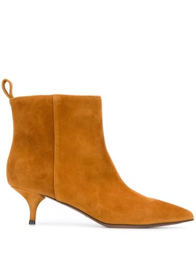 L'autre Chose Kitten-heel Ankle Boots In Brown