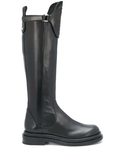 Ermanno Scervino Detachable Flap Knee-high Boots In Black