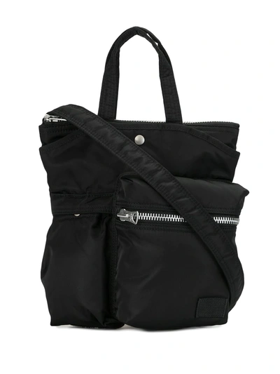 Sacai X Porter Yoshida & Co. Zip Pocket Nylon Crossbody Bag In Black