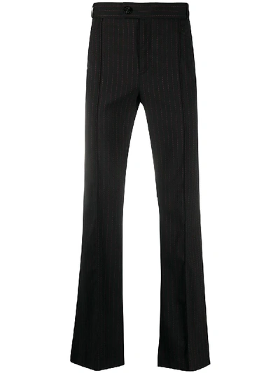 Ernest W. Baker Striped Tailored Trousers In Black