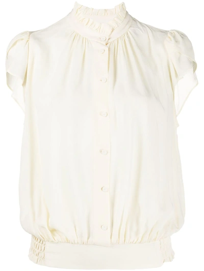 Pinko Elasticated Hem Blouse In Neutrals