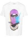 Ih Nom Uh Nit T-shirt Classic Fit With Mask Painted On Front And Logo In White