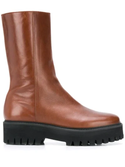 Dorothee Schumacher Chunky Sole Mid-calf Boots In Brown