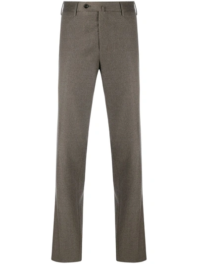 Pt01 Slim-fit Wool Trousers In Grigio Medio