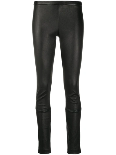 Haider Ackermann Mid-rise Leather Leggings In Black