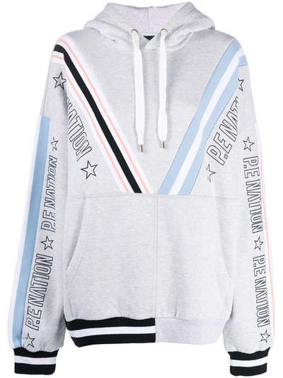 P.e Nation Aerial Drop Hoodie In Grey